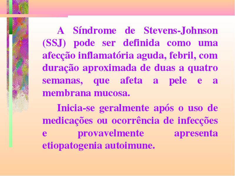 Síndrome de Stevens Johnson Fernando Bragança Pediatria e Homeopatia